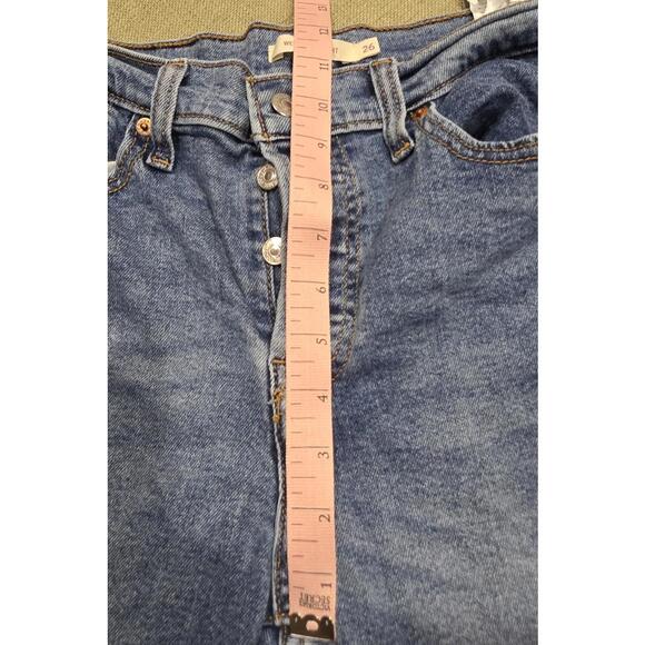 Levi's Classic wedgie Straight Blue Jeans sz 26 - Picture 6 of 6